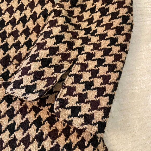 Carlisle Vintage Houndstooth Wool Blend Blazer Womens Sz 6 Jacket Professional - Picture 6 of 12